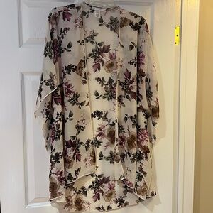 Open front woven blouse